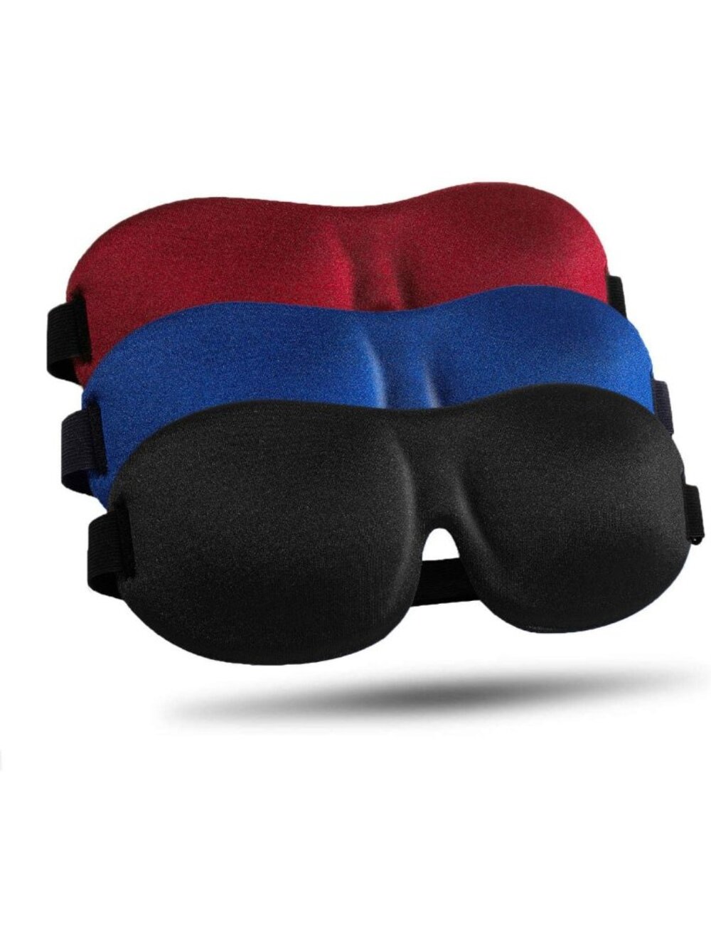 3-Pack 3D Sleep Masks for Side Sleepers | Lightweight, Adjustable, Breathable